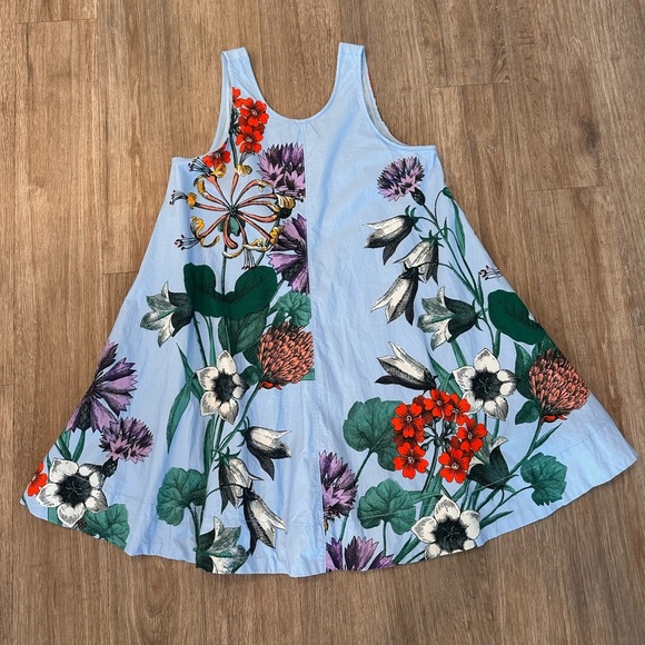 Anthropologie Maeve Keiko Swing Dress in Blue Floral - Picture 2 of 12